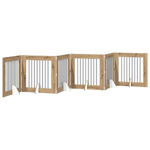 vidaXL Salokāms suņu vārti ar statīviem 6 pcs Artisan Ozols 482 cm