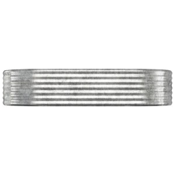 vidaXL augstā puķu kaste, 175x100x36 cm, cinkots tērauds, sudrabaina