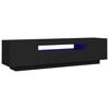 vidaXL TV skapītis ar LED apgaismojumu, 160x35x40 cm, melns
