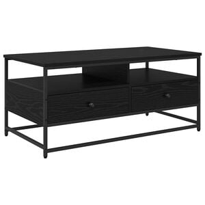 vidaXL Kafijas galdiņ&scaron; Melns ozols 100 x 51 x 45 cm Inženierijas koks