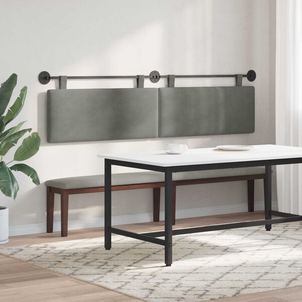 vidaXL Karājo&scaron;s galvgalis Vienkrāsains Gai&scaron;i pelēks 210 x 55 x 5 cm