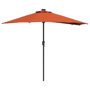 vidaXL Dārza parasols Sarkanbrūns 294 x 150 x 223 cm
