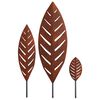 vidaXL Dārza mietiņ&scaron; 3 gab. 116,5 x 35 x 3 cm Rūsa Novecināts tērauds