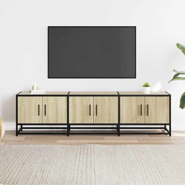vidaXL TV skapītis ozola krāsa,150x35x41 cm inženierijas koks metāls
