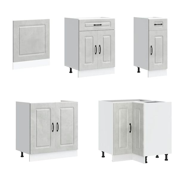 vidaXL 11-daļīgs virtuves skapītis komplekts, Kalmar, betona pelēks