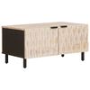 vidaXL Kafijas galdiņ&scaron; Balts 80 x 50 x 40 cm Cieta mango koksne
