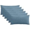 vidaXL Spilvenu pārvalks 6 pcs ALMELO Zila 40 x 80 cm kordurojs