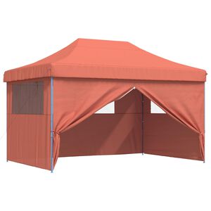 vidaXL Balles telts 292 x 440 x 315 cm Sarkanbrūns Oksforda audums