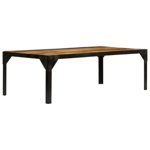 vidaXL kafijas galdiņ&scaron;, 100 cm, neapstrādāts mango koks, tērauds