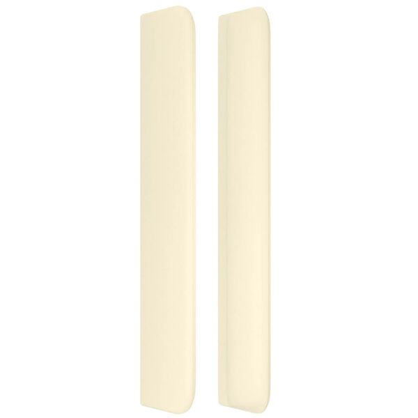 vidaXL galvgalis ar malām, 183x16x118/128 cm, krēmkrāsas mākslīgā āda