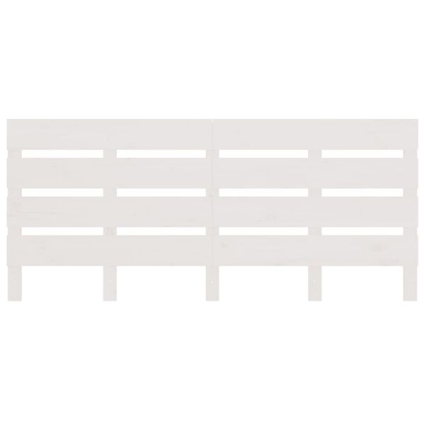 vidaXL galvgalis, balts, 120x3x80 cm, priedes masīvkoks