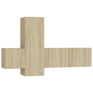 vidaXL 3-daļīgs TV skapī&scaron;u komplekts, ozola krāsa, inženierijas koks