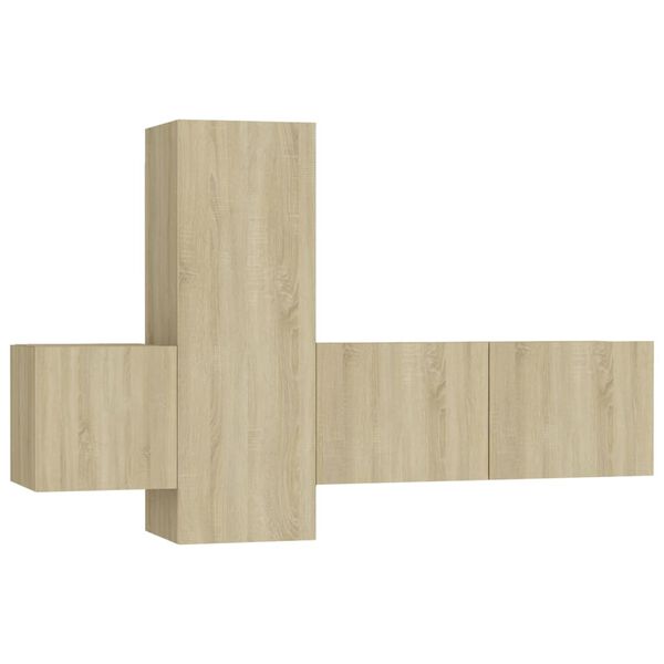 vidaXL 3-daļīgs TV skapī&scaron;u komplekts, ozola krāsa, inženierijas koks