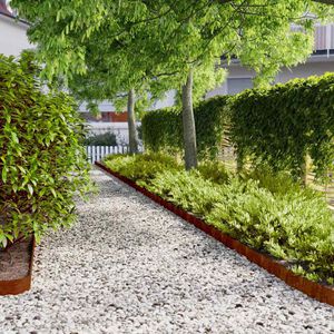 vidaXL Zāliena Apmale 10 pcs 10 x 103 cm Novecināts tērauds Rūsa