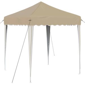vidaXL Pop-up svinību teltis 195 x 195 x 245 cm Krēmkrāsa