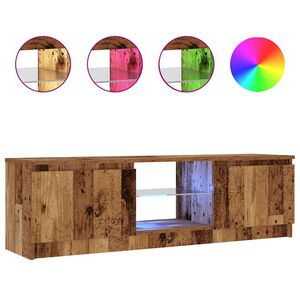 vidaXL TV skapītis ar LED lampiņām, 120x30x36 cm, inženierijas koks