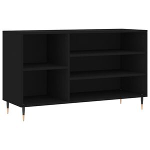 vidaXL apavu plaukts, melns, 102x36x60 cm, inženierijas koks