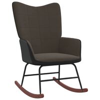 vidaXL šūpuļkrēsls, tumši pelēks, samts un PVC