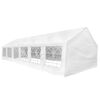 Balts Viesību Nojumes Pārklājs ar Sānu Sienām, 12 x 6 m (gar x pl)