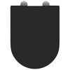 vidaXL Ātrās atbrīvošanas tualetes sēdeklis Melna 46.2 x 36 x 4.3 cm