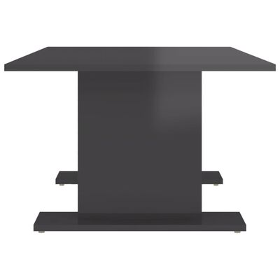 vidaXL kafijas galdiņš, spīdīgi pelēks, 103,5x60x40 cm, skaidu plāksne