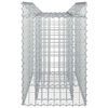 vidaXL Gabions pacelta gulta Sudraba 100 x 50 x 80 cm Cinkots tērauds