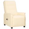 vidaXL elektrisks masāžas krēsls, krēmkrāsas mākslīgā āda