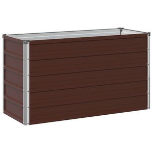 vidaXL Paaugstināta dārza gulta Brūna 100 x 40 x 55 cm