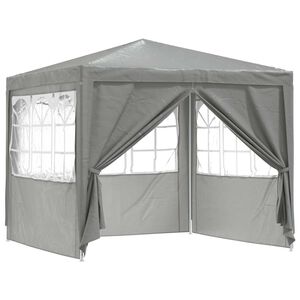 vidaXL Balles telts 250 x 250 x 240 cm Gai&scaron;i pelēka PE un Tērauds