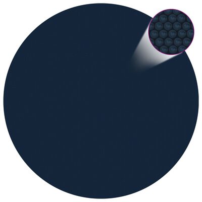 vidaXL baseina pārklājs, solārs, peldošs, 549 cm, melns un zils PE