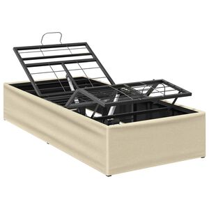 vidaXL Elektriskā regulējamā gultas rāmis Krēmkrāsa 200 x 80 x 33,5 cm