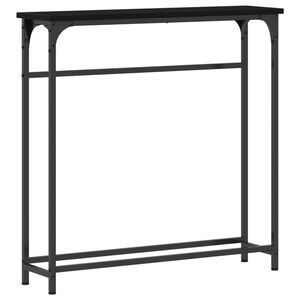 vidaXL Konsoles galds Melns ozolkoks 75 x 19,5 x 75 cm