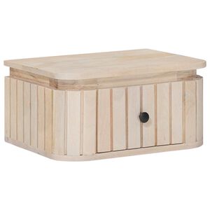 vidaXL Roku darināta nakts skapīte Balts 40 x 30 x 20 cm