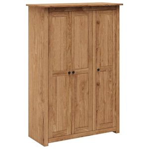 vidaXL skapis, 3 durvis, 118x50x171,5 cm, priedes koks