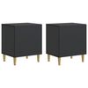 vidaXL Nakts skapītis 2 pcs Melns 43 x 34,5 x 50 cm Inženierijas koks