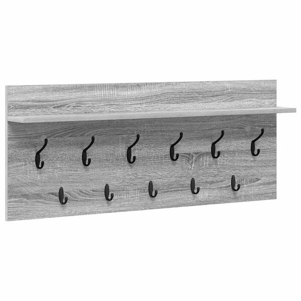 vidaXL Sienas pakaramais Pelēka Sonomas ozola Inženierijas koks