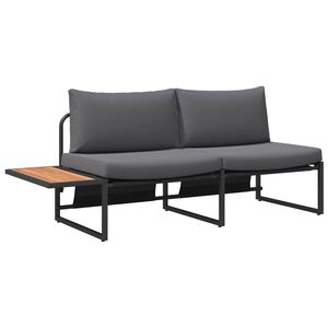 vidaXL Dārza dīvāns ar spilvenu Antracīts 200,5 x 70 x 85,5 cm Tērauds