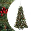 vidaXL Mākslīgā Ziemassvētku egle ar bumbiņu 150 cm 150 LED