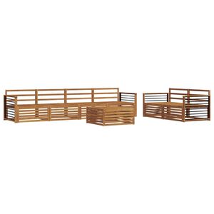 vidaXL Āra dīvānu komplekts 7 pcs Dabiska Cietā akācijas koks