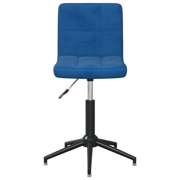 3087671 vidaXL Swivel Dining Chairs 4 pcs Blue Velvet (334433&times;2)
