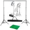 vidaXL fotostudijas komplekts, gaismas un fons