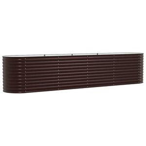 vidaXL Paaugstināta gulta Brūna 400 x 80 x 81 cm Tērauds