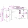 vidaXL Galds ar plauktu Vecs koks 140 x 50 x 75 cm Inženierijas koks