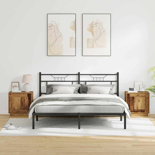 vidaXL Nakts skapītis 2 pcs Vecs koks 44 x 34,5 x 45 cm