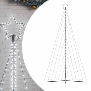 vidaXL LED Ziemassvētku eglīte 570 LED Auksti Balts 399 cm
