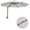 vidaXL Dārza parasols Smil&scaron;u 248 x 248 x 148 cm Poliesters un tērauds