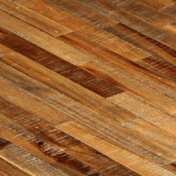 vidaXL virtuves galds, 180x90x76 cm, pārstrādāts tīkkoks, tērauds