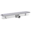 vidaXL lineārās du&scaron;as notekas, 630x140 mm, 2 gab., nerūsējo&scaron;s tērauds