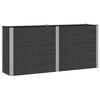 vidaXL Augstā puķu kaste Melns 200 x 50 x 91 cm alu.