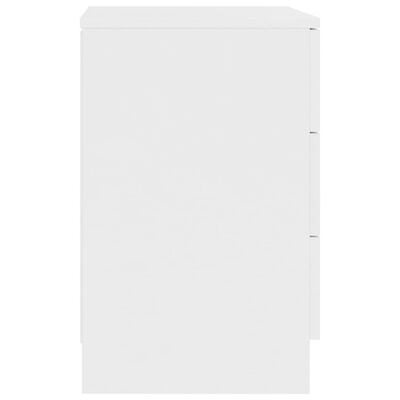 vidaXL naktsskapītis, balts, 38x35x56 cm, skaidu plāksne
